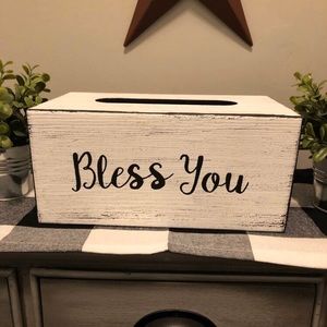Farmhouse Hand Painted Tissue Kleenex Box Cover